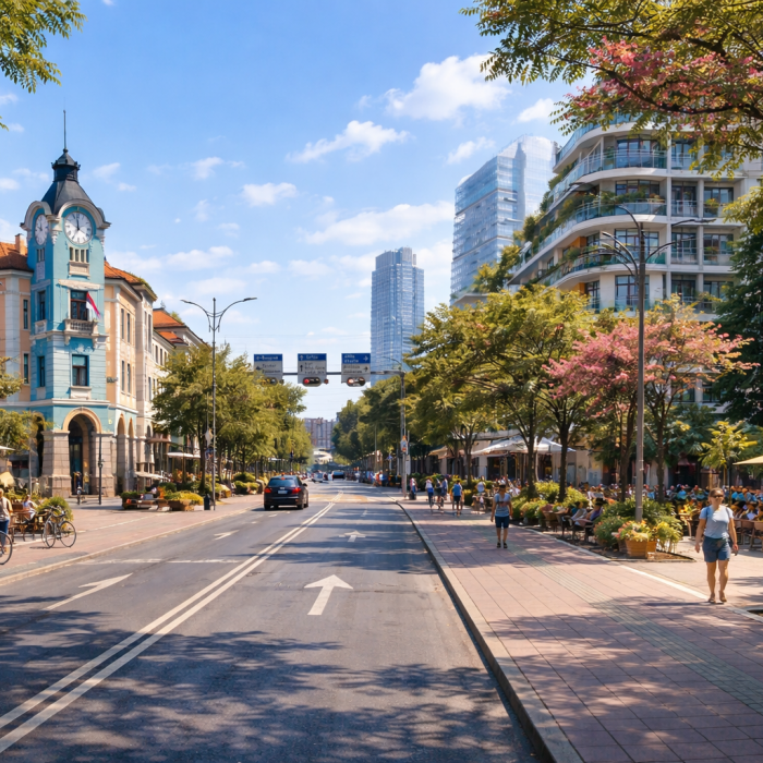 Trg kod Narodnog pozorišta U Nišu